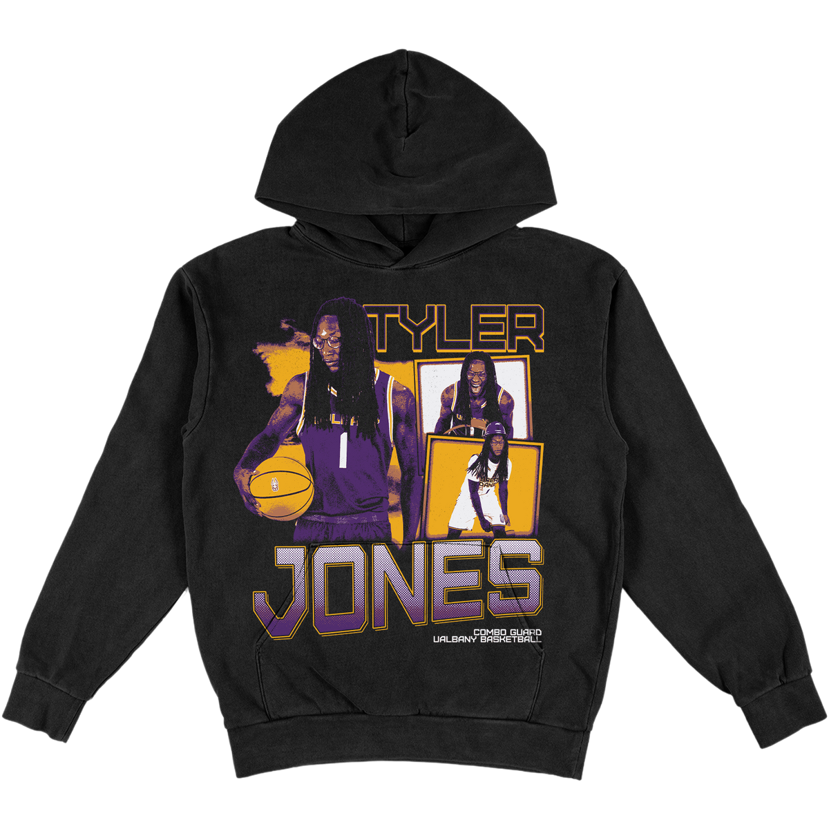 TYLER JONES HEAVYWEIGHT GRAPHIC BLACK HOODIE