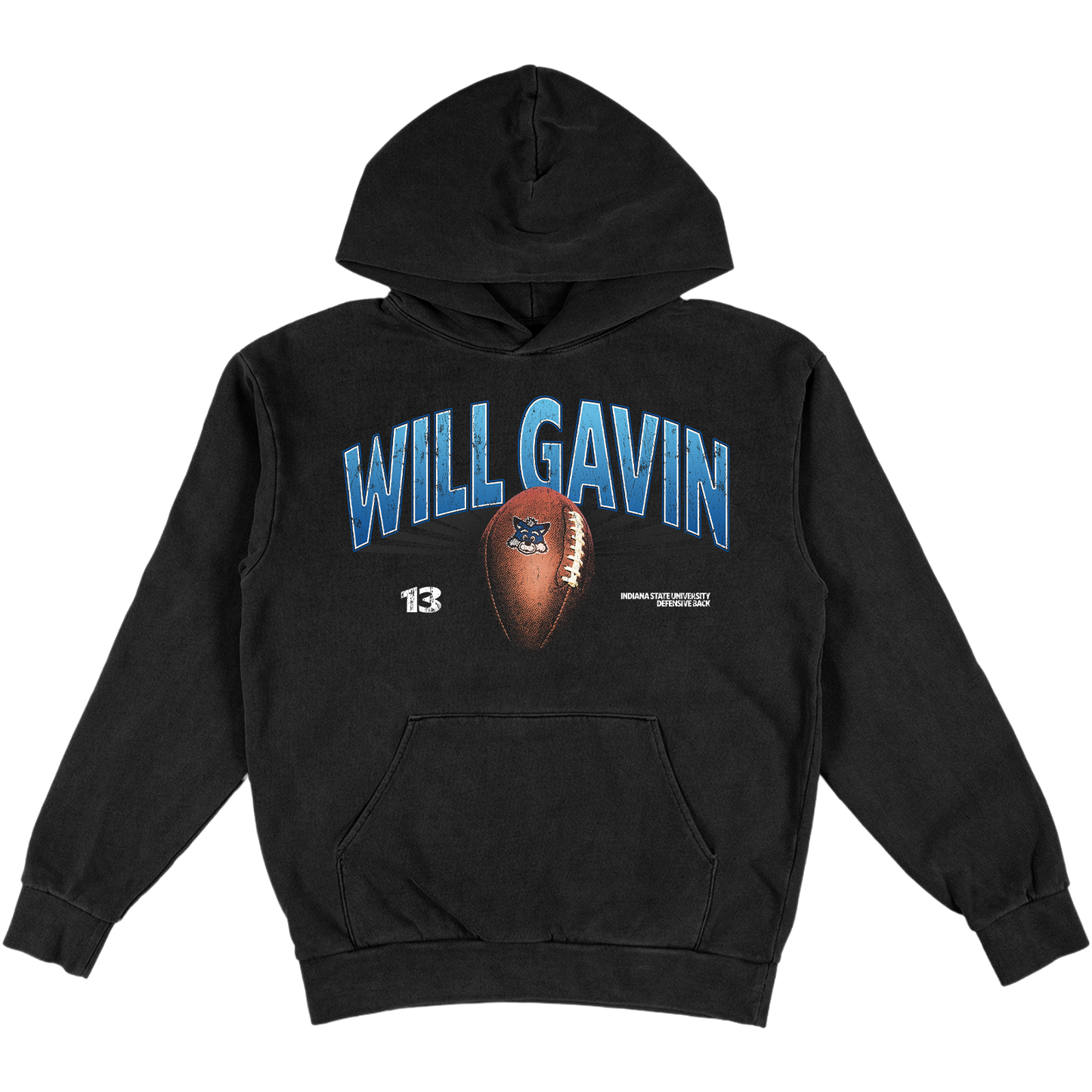 WILL GAVIN '13' HEAVYWEIGHT BLACK HOODIE