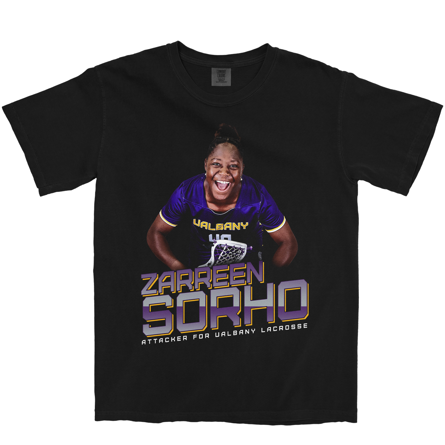 ZARREEN SORHO VINTAGE BLACK TEE