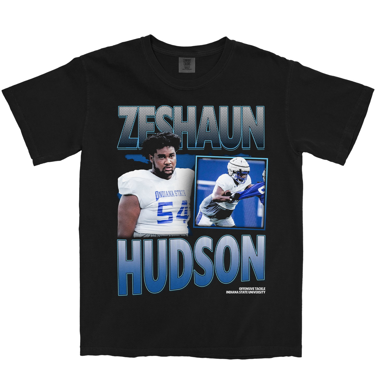 ZESHAUN HUDSON GRAPHIC BLACK TEE