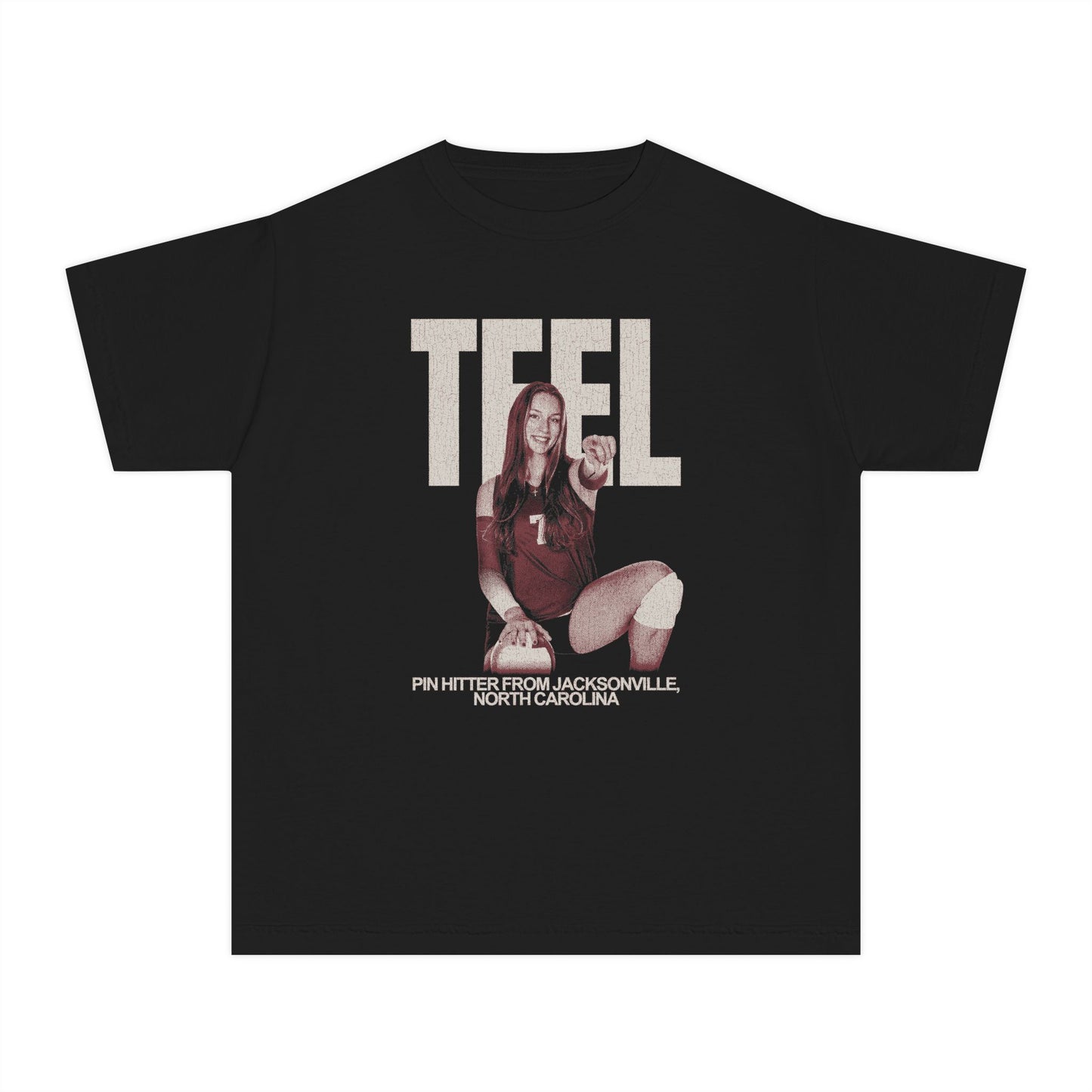LOVINA TEEL YOUTH MIDWEIGHT BLACK TEE