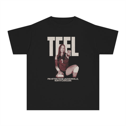 LOVINA TEEL YOUTH MIDWEIGHT BLACK TEE
