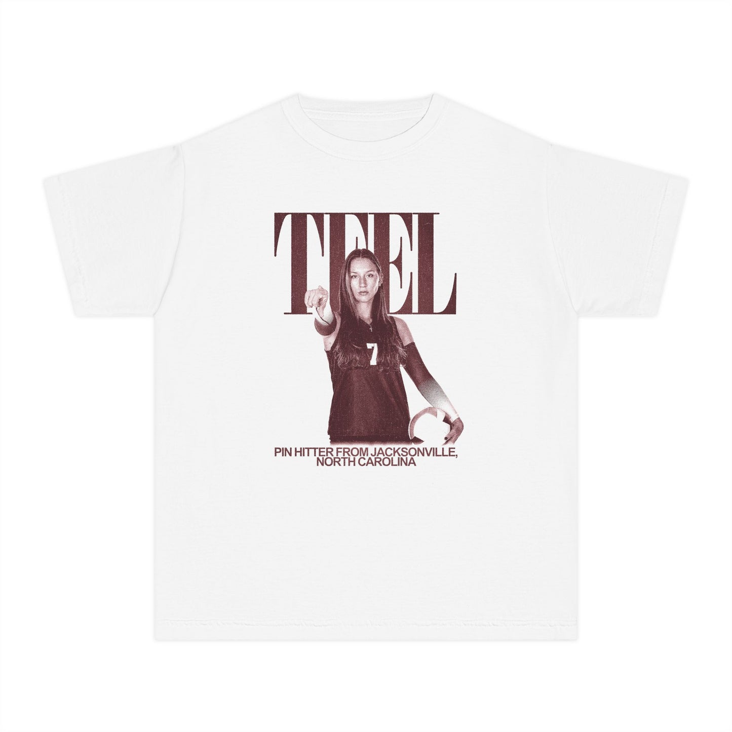 LOVINA TEEL YOUTH MIDWEIGHT WHITE TEE