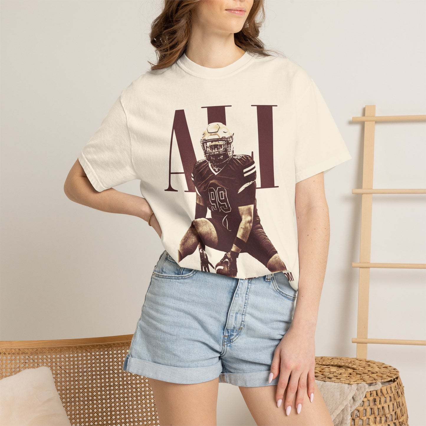JUSSIAH ALI VINTAGE IVORY TEE