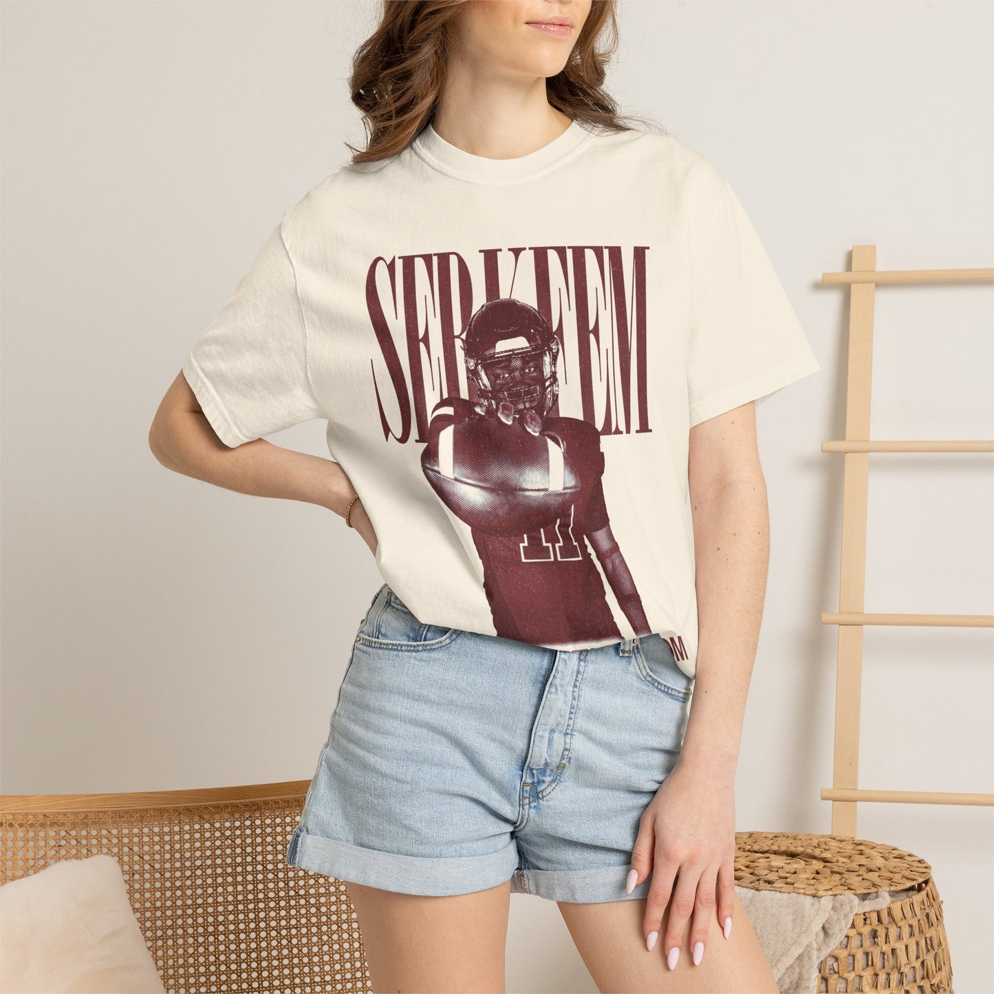JEFFERSON SERKFEM VINTAGE IVORY TEE