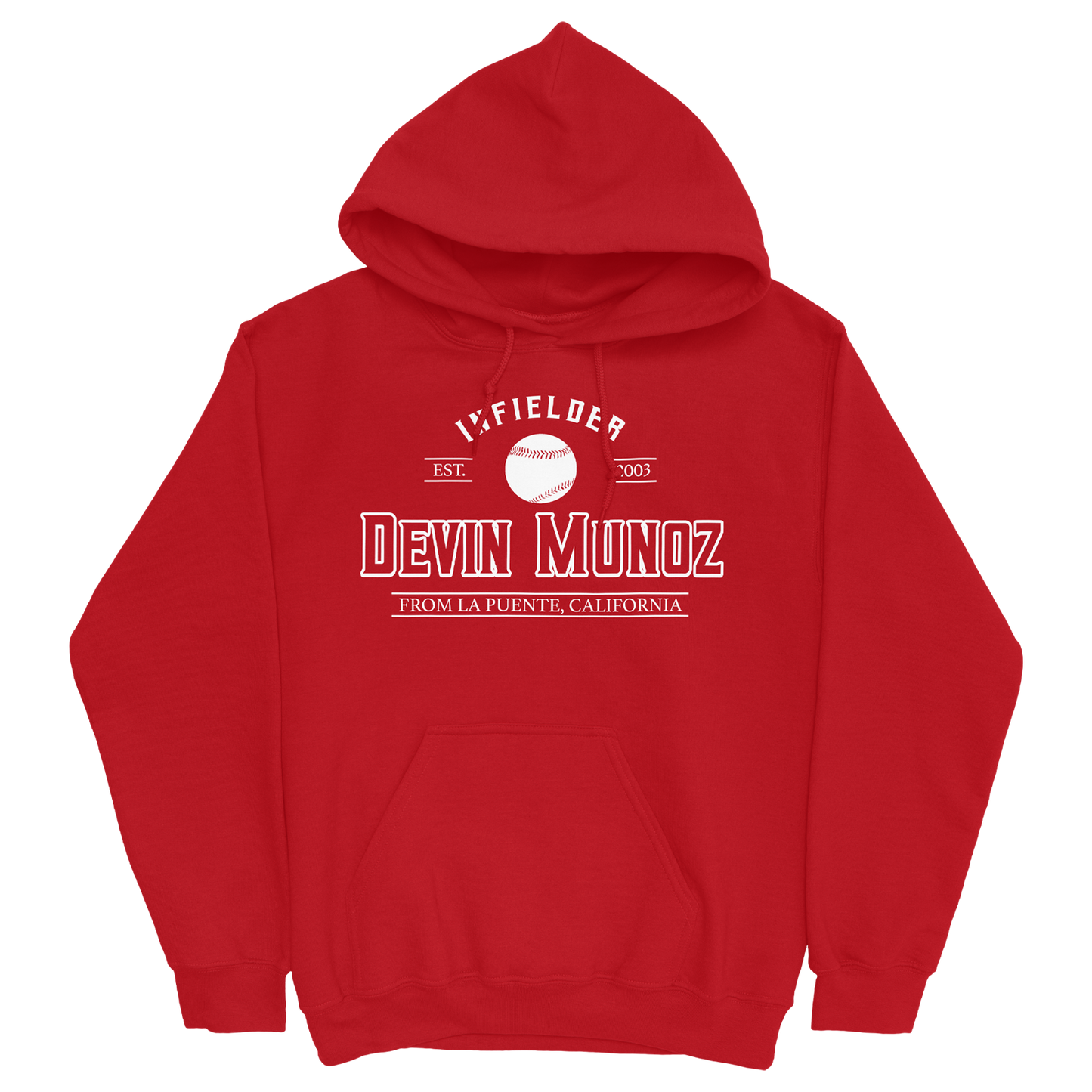 DEVIN MUNOZ CLASSIC RED HOODIE