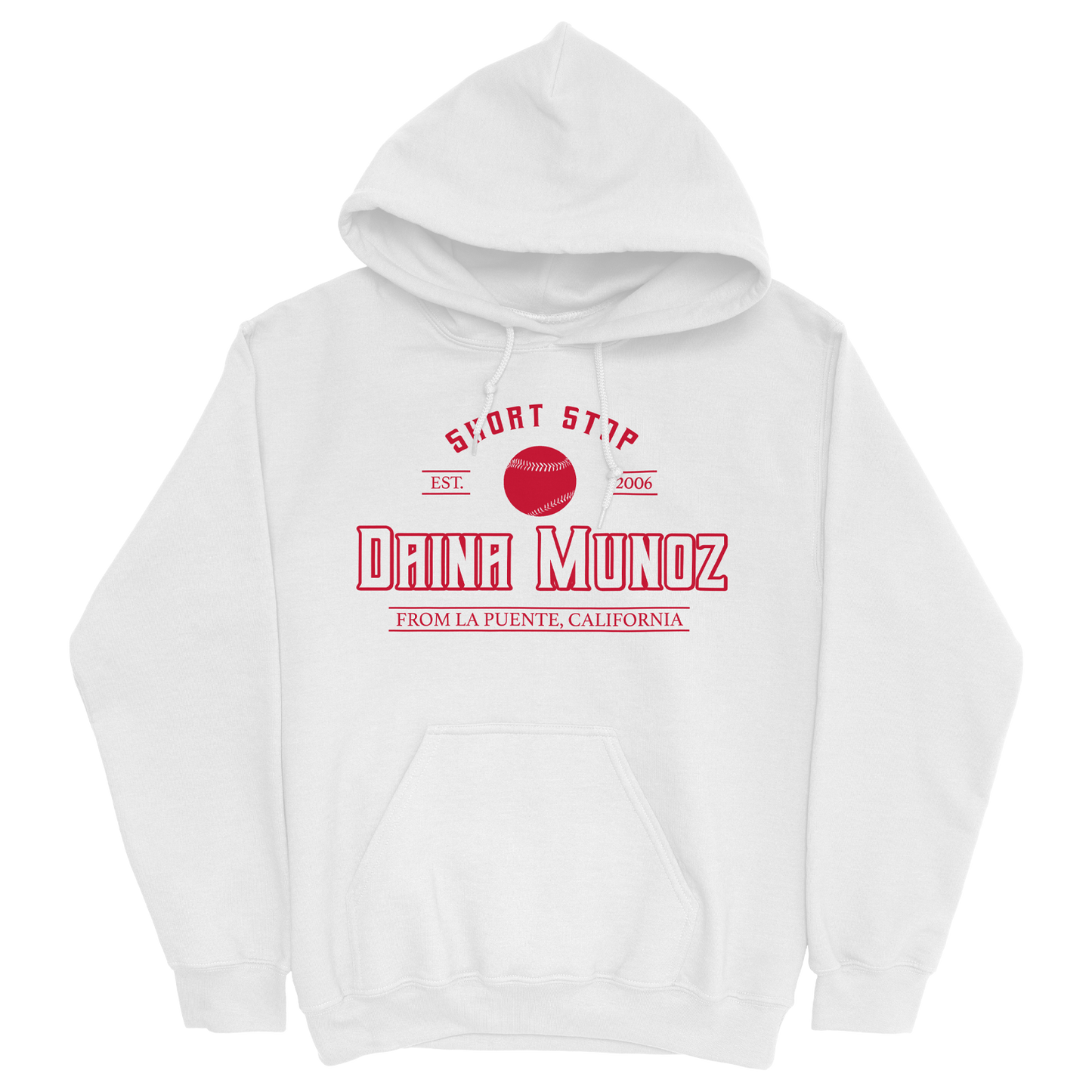 DAINA MUNOZ CLASSIC RED HOODIE