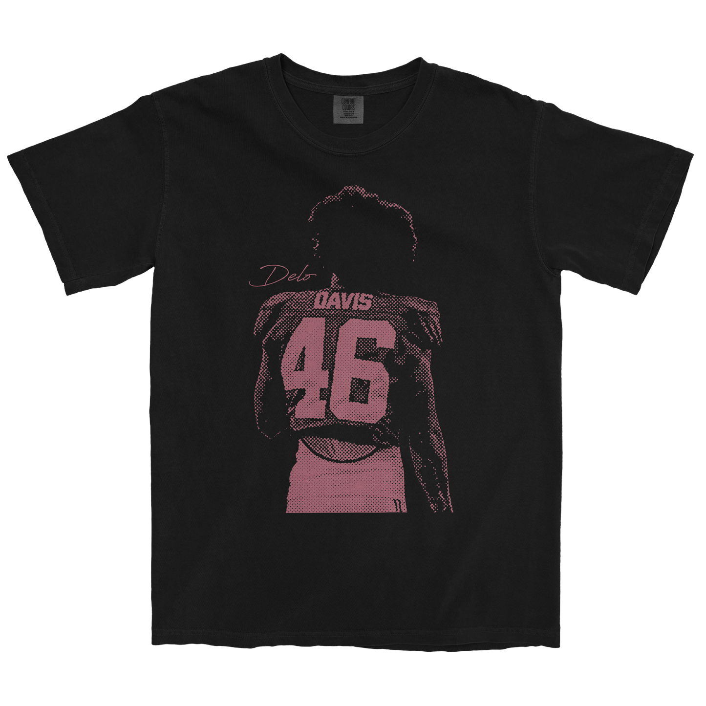 DELO DAVIS "46" VINTAGE BLACK TEE