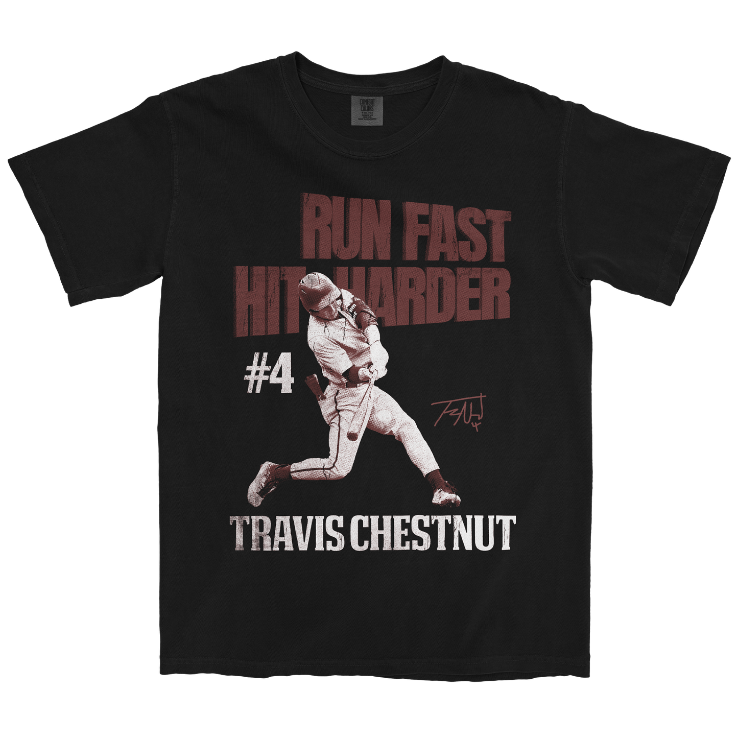 TRAVIS CHESTNUT RUN FAST HIT HARDER GRAPHIC TEE