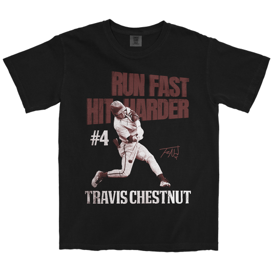 TRAVIS CHESTNUT RUN FAST HIT HARDER GRAPHIC TEE