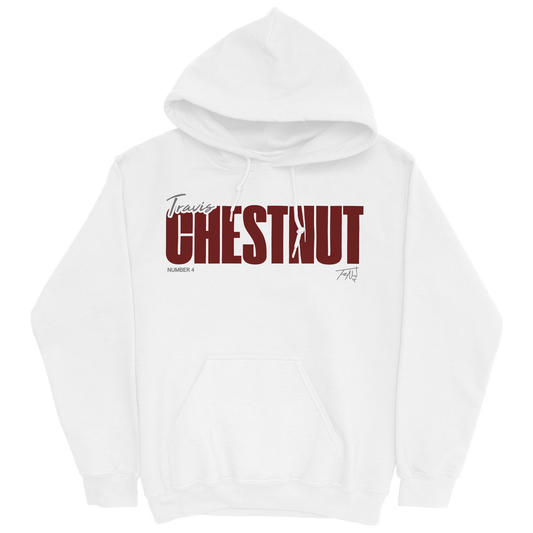 TRAVIS CHESTNUT WHITE HOODIE