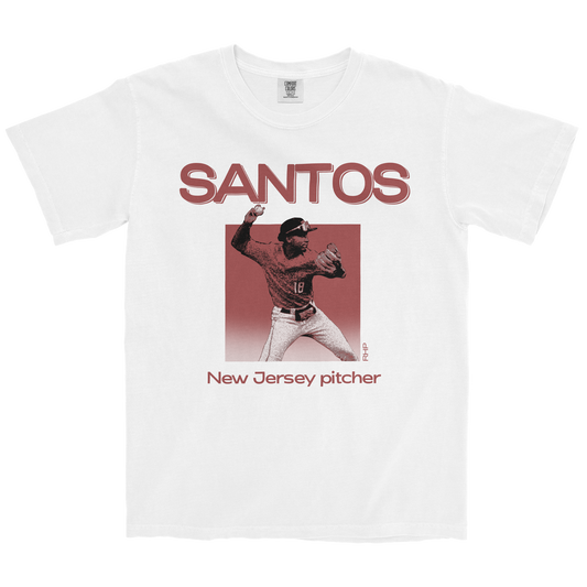 PABLO SANTOS JR. PITCHER  WHITE TEE