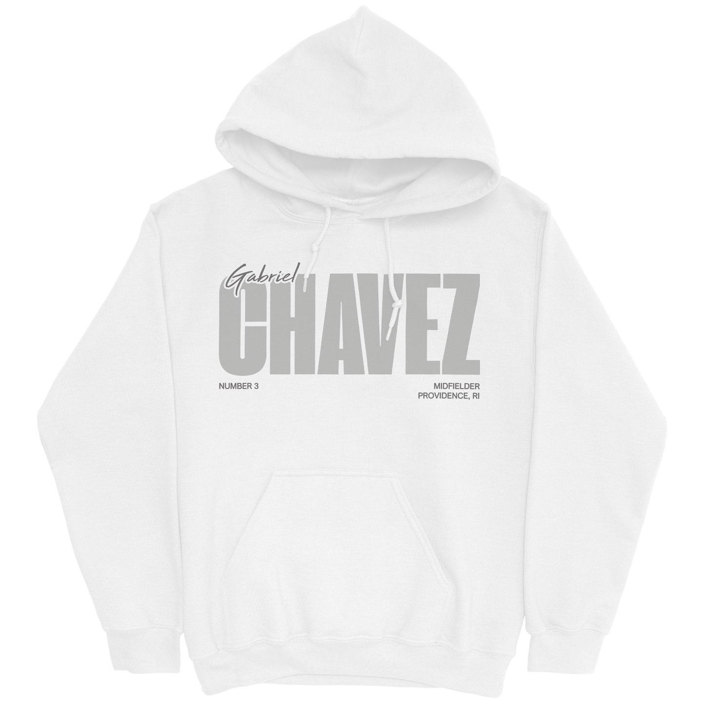 GABRIEL CHAVEZ WHITE HOODIE