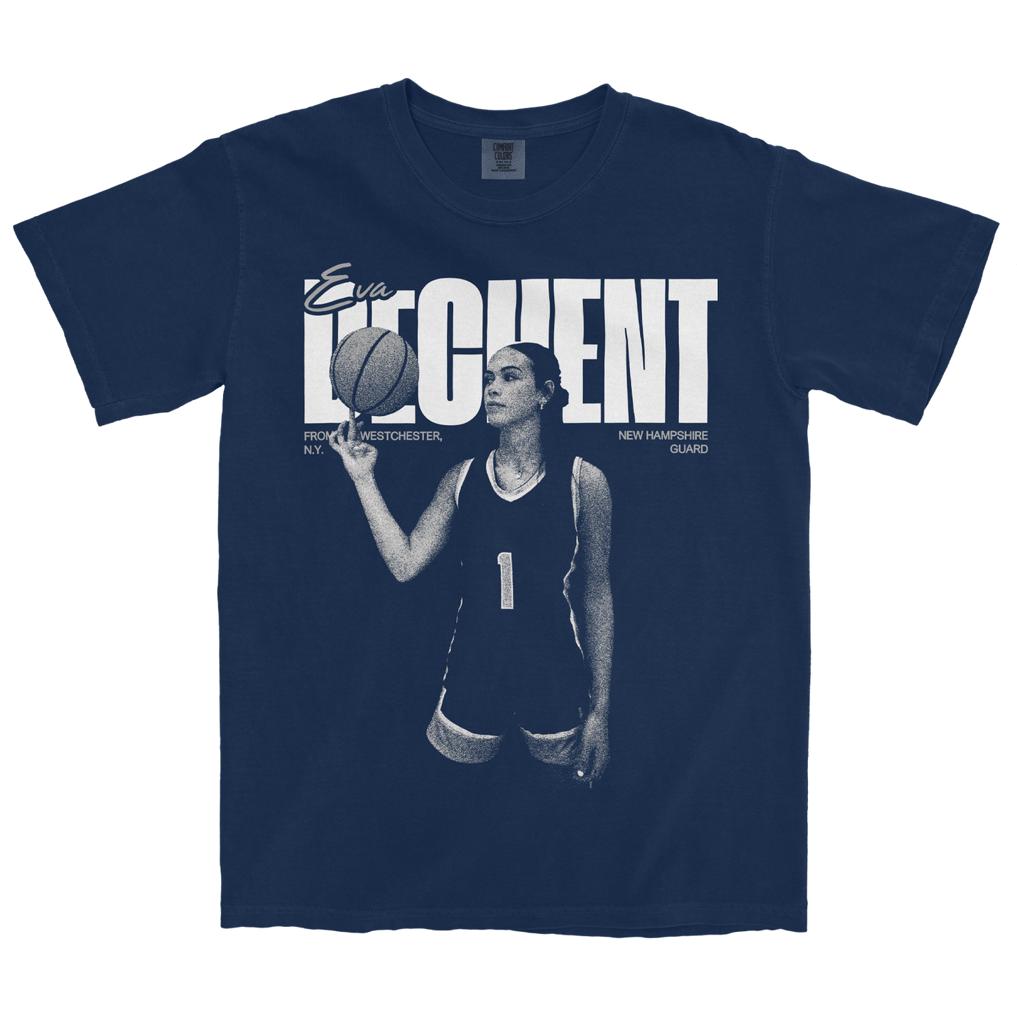 EVA DECHENT VINTAGE NAVY TEE