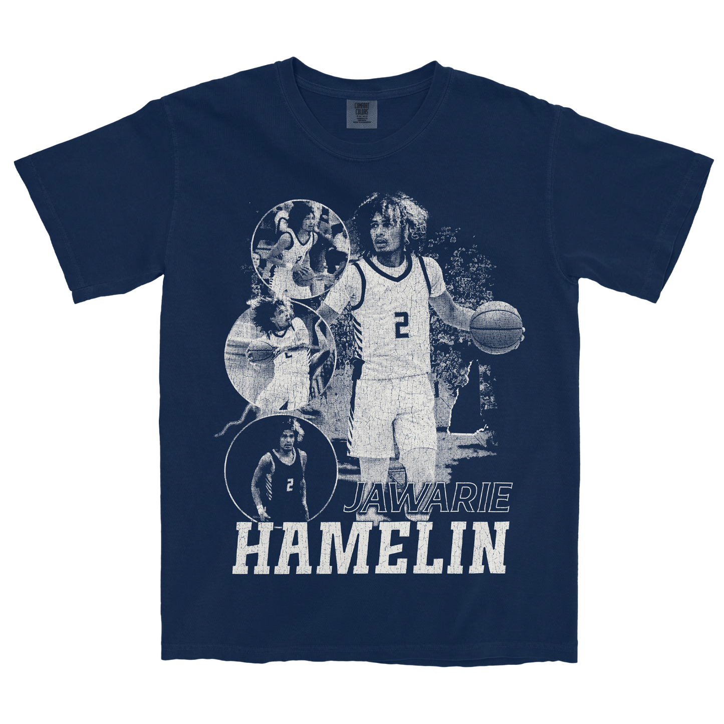 JAWARIE HAMELIN GRAPHIC NAVY TEE