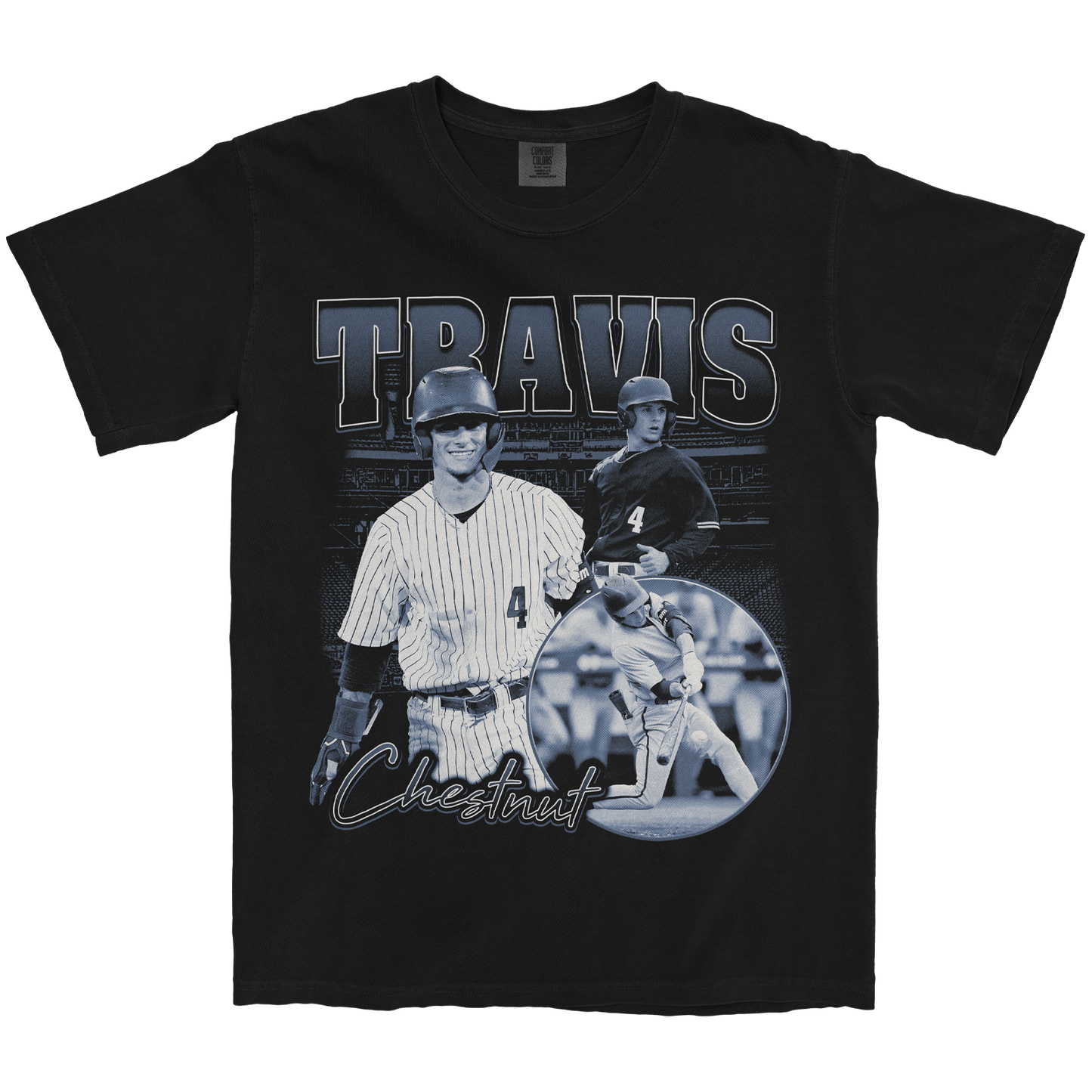 TRAVIS CHESTNUT NEW GRAPHIC BLACK TEE