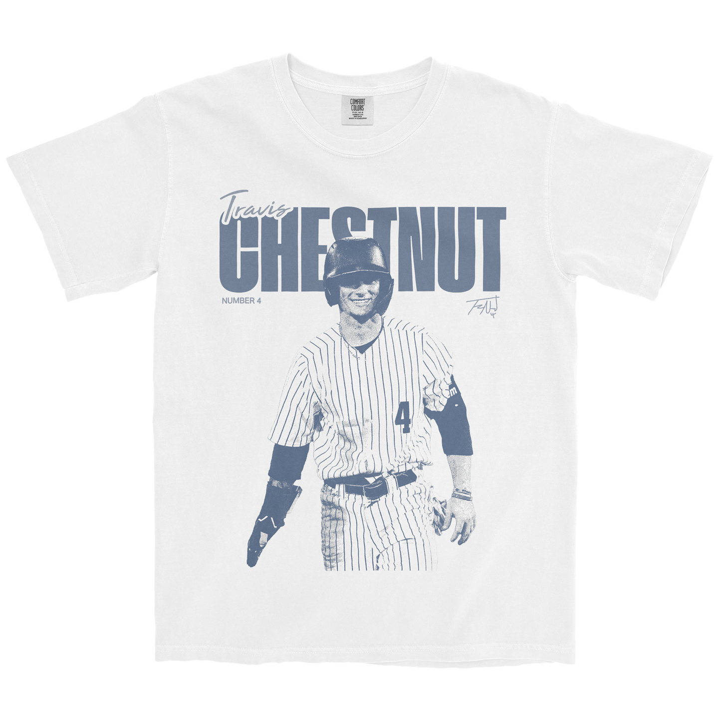 TRAVIS CHESTNUT NEW VINTAGE WHITE TEE