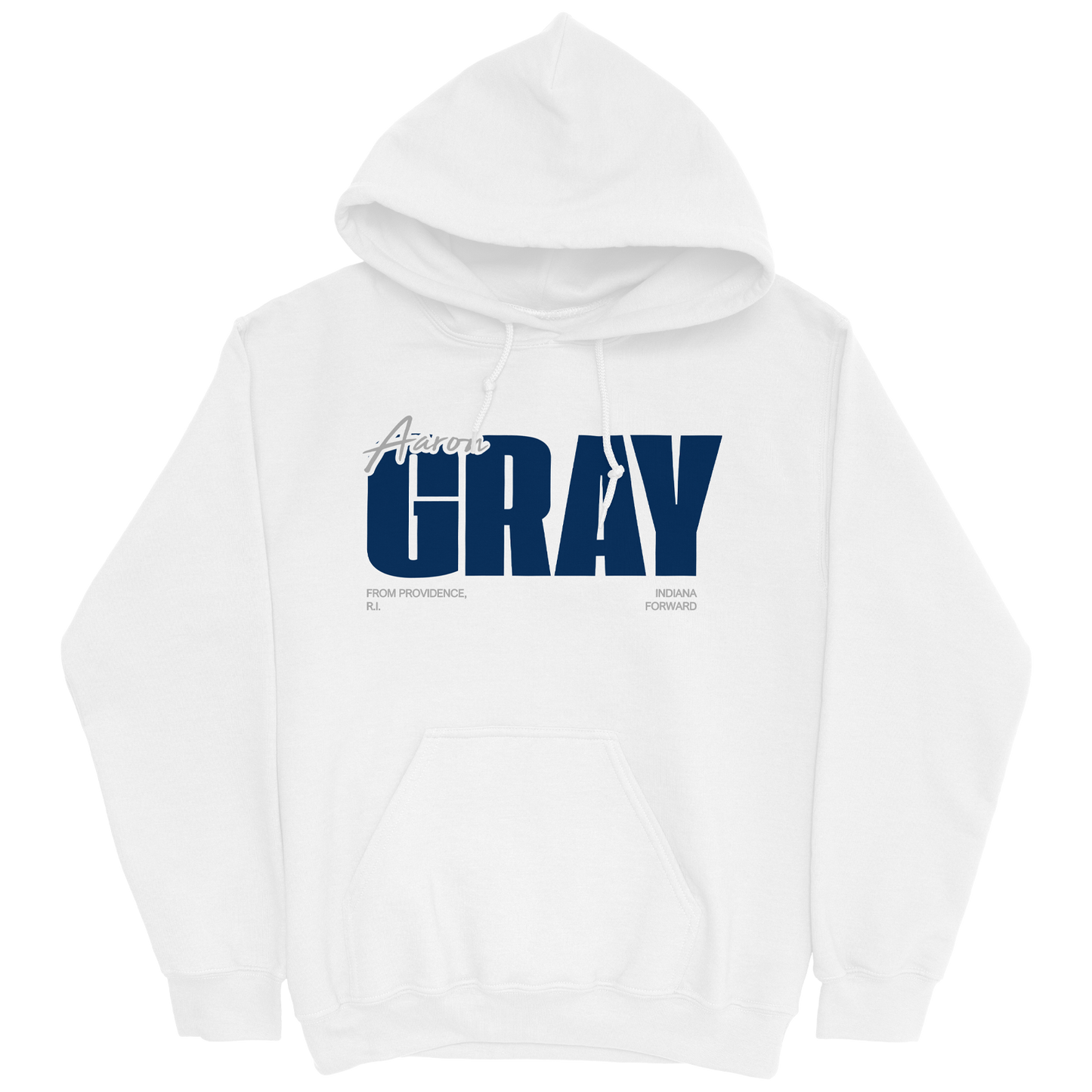 AARON GRAY WHITE HOODIE