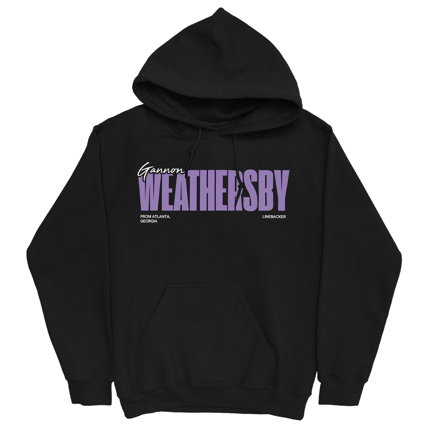 GANNON WEATHERSBY CLASSIC BLACK HOODIE