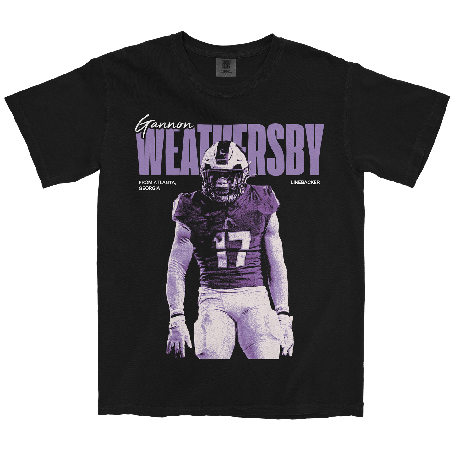 GANNON WEATHERSBY GRAPHIC BLACK TEE