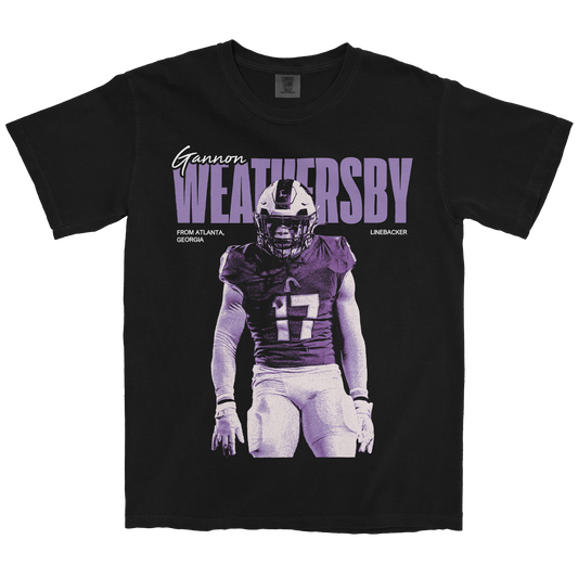 GANNON WEATHERSBY GRAPHIC BLACK TEE