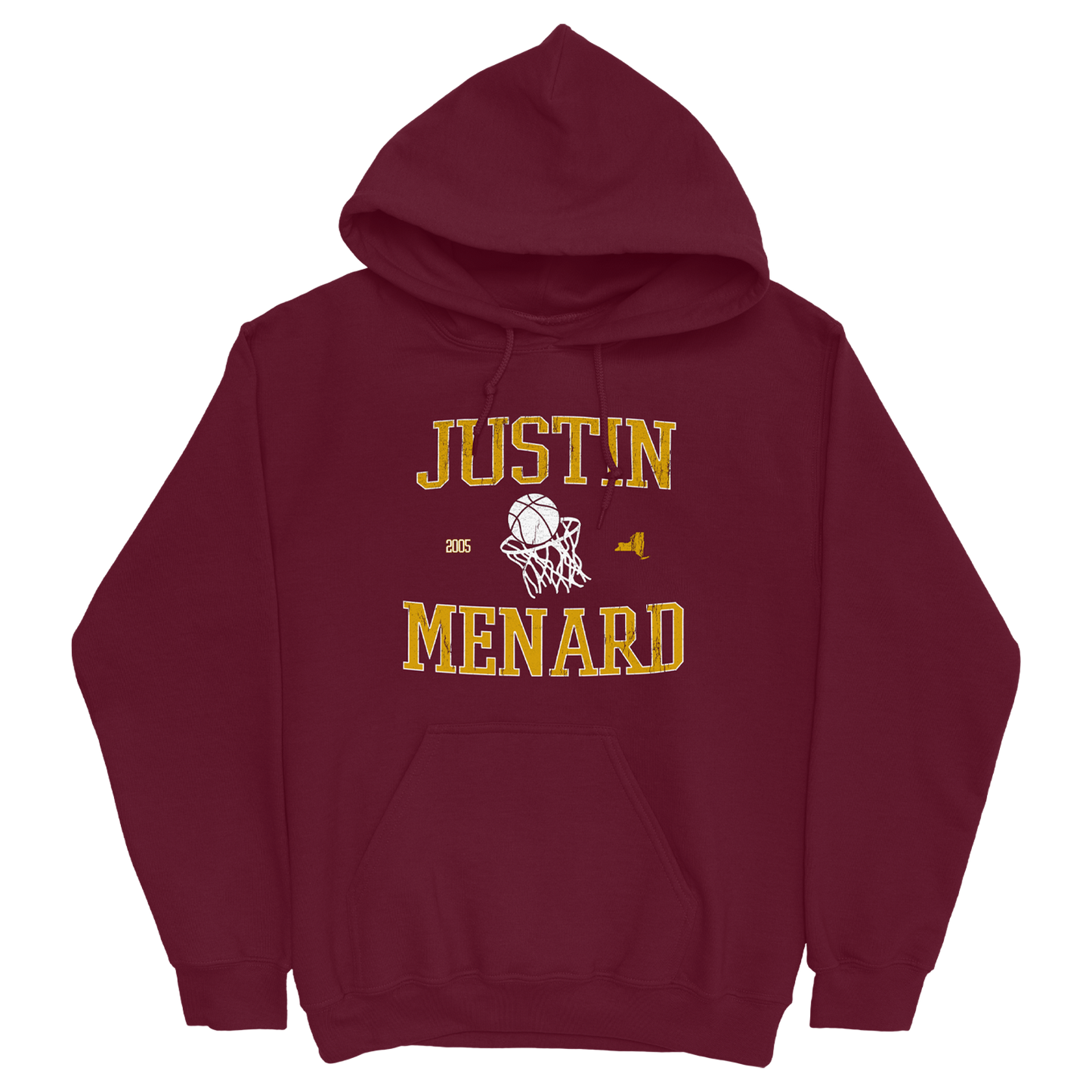 JUSTIN MENARD VINTAGE MAROON HOODIE