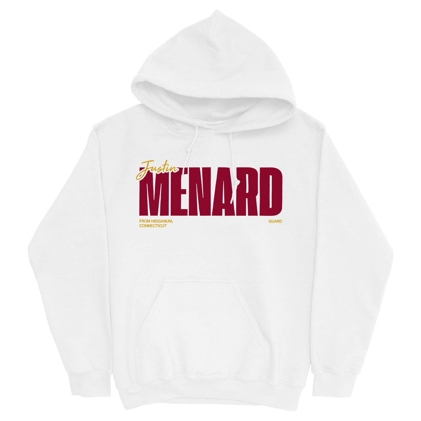 JUSTIN MENARD CLASSIC WHITE HOODIE