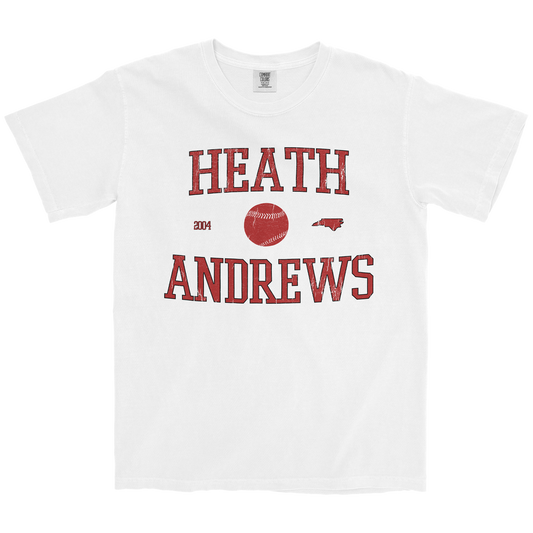 HEATH ANDREWS RETRO WHITE TEE