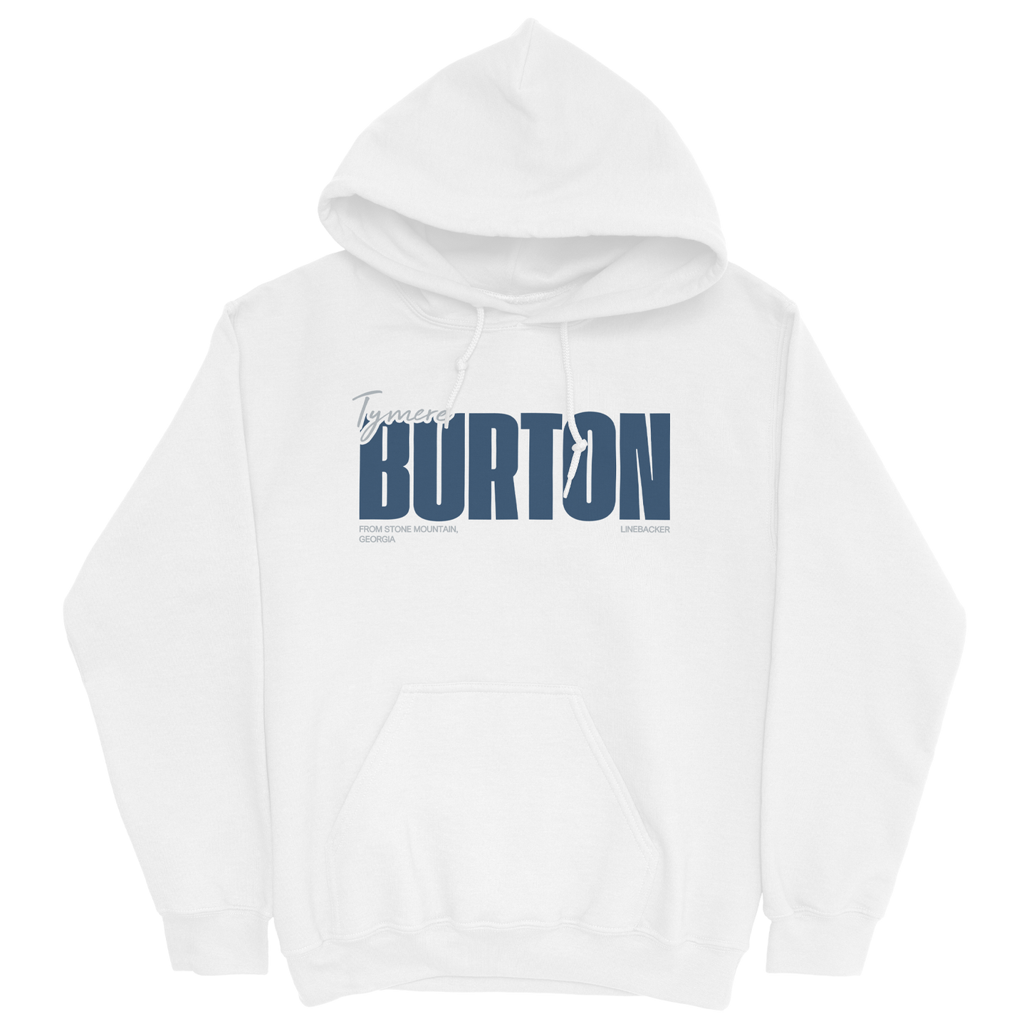 TYMERE BURTON CLASSIC WHITE HOODIE