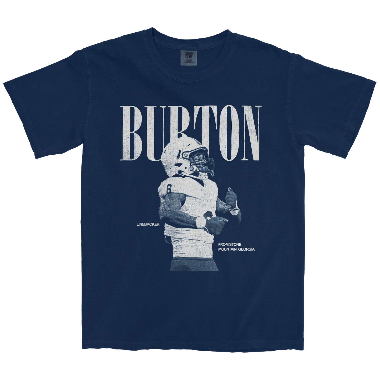 TYMERE BURTON VINTAGE NAVY TEE