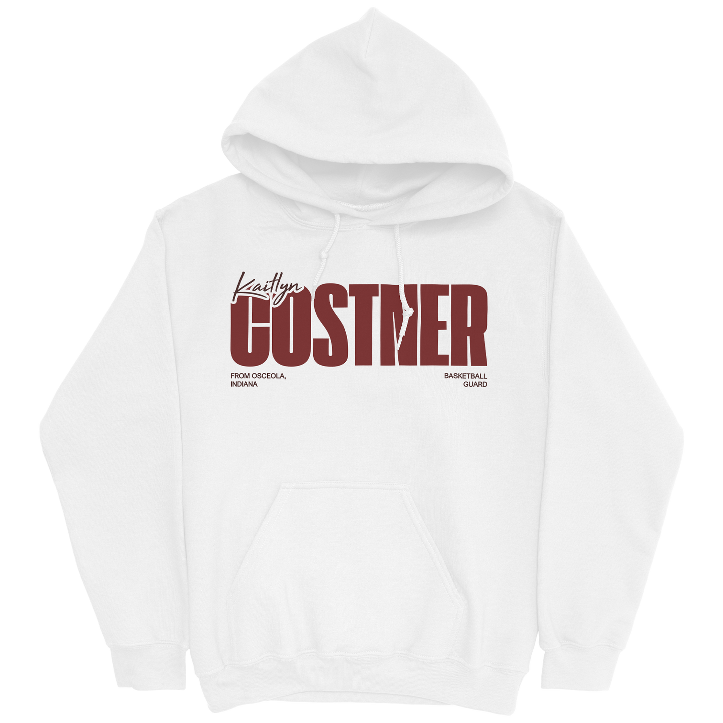 KAITLYN COSTNER CLASSIC WHITE HOODIE