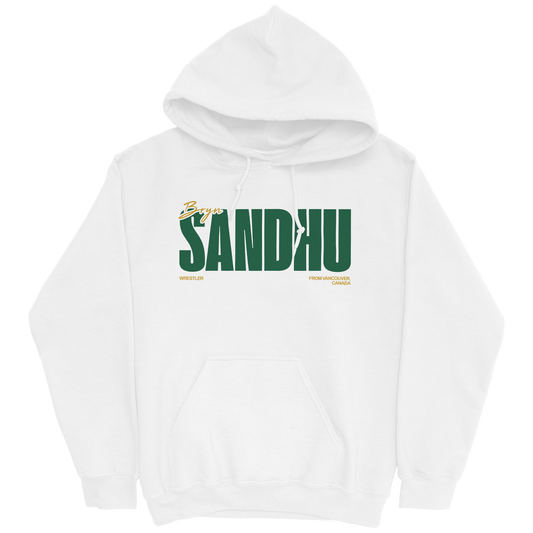 BRYN SANDHU CLASSIC WHITE HOODIE