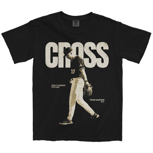 CALEB CROSS VINTAGE BLACK TEE