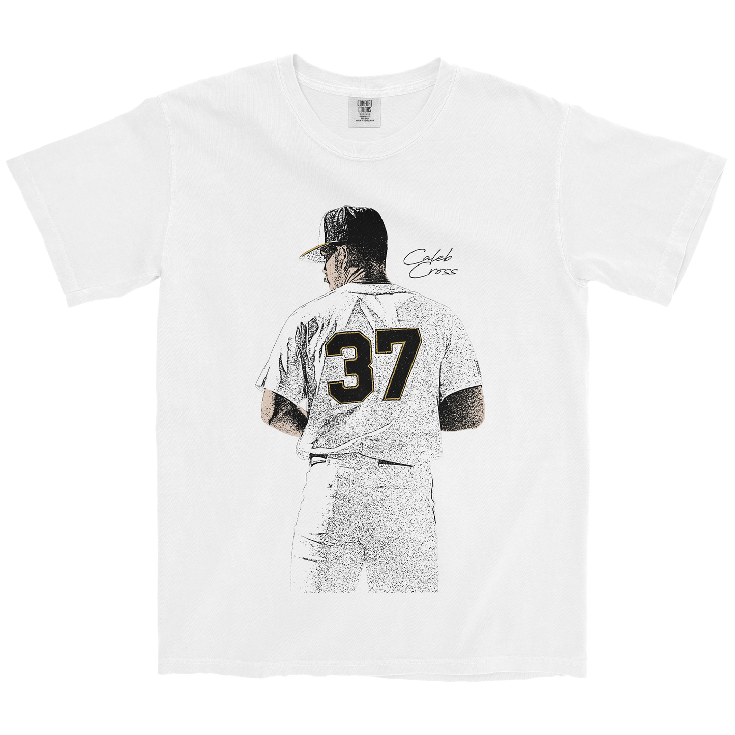 CALEB CROSS #37 WHITE TEE