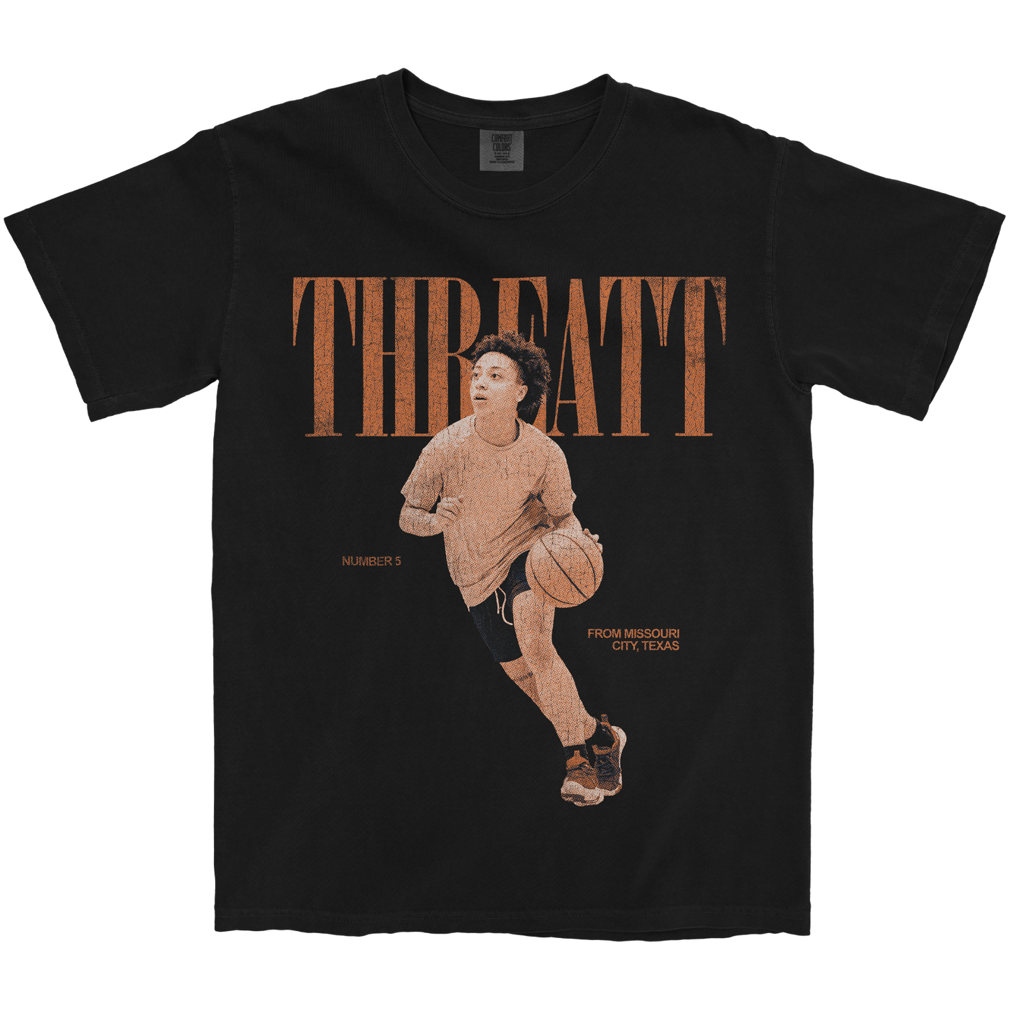 NYA THREATT VINTAGE BLACK TEE