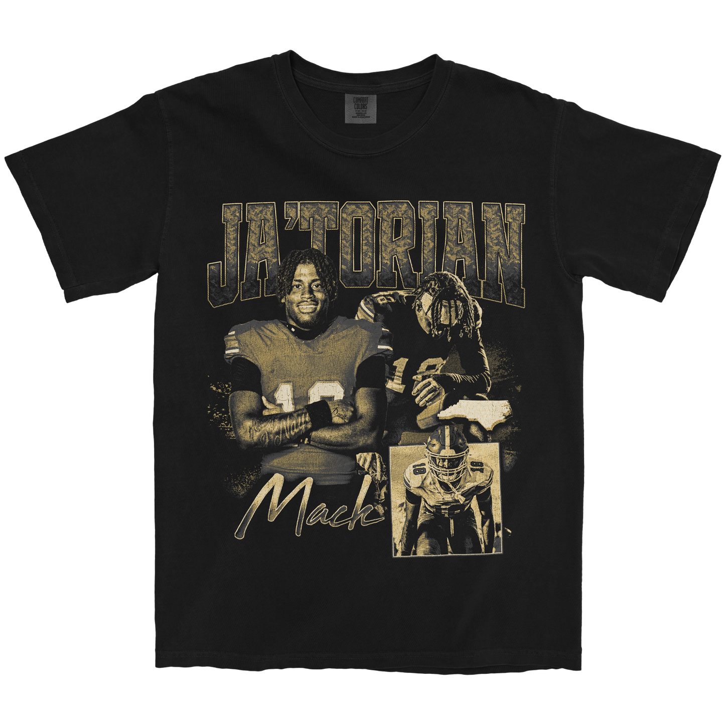 JA'TORIAN MACK GRAPHIC BLACK TEE