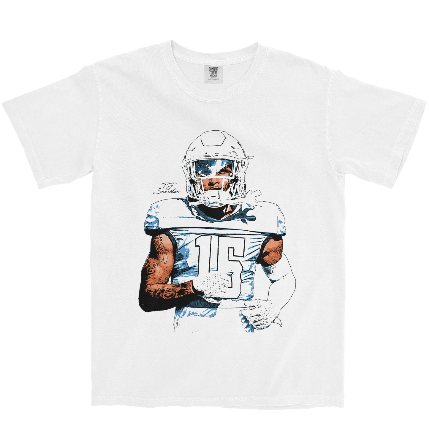 TJ SNOWDEN CARTOON WHITE TEE