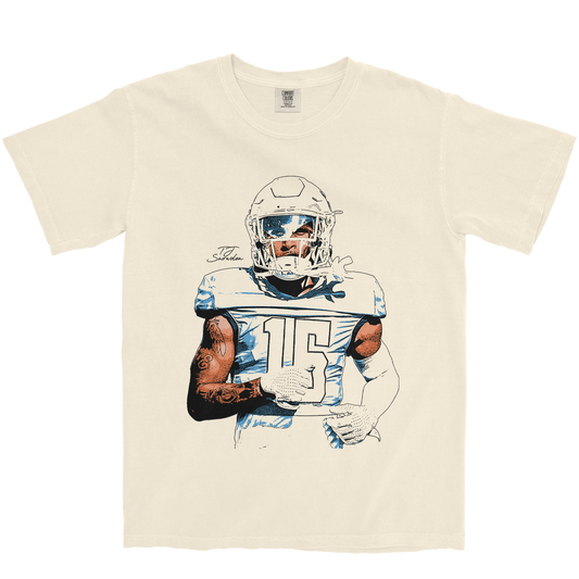 TJ SNOWDEN CARTOON IVORY TEE