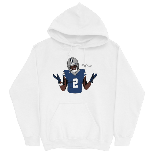 DE'ARRE MCDONALD ILLUSTRATED WHITE HOODIE