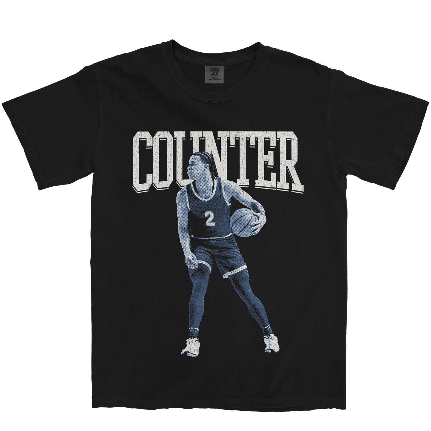 JLYNN COUNTER VINTAGE BLACK TEE