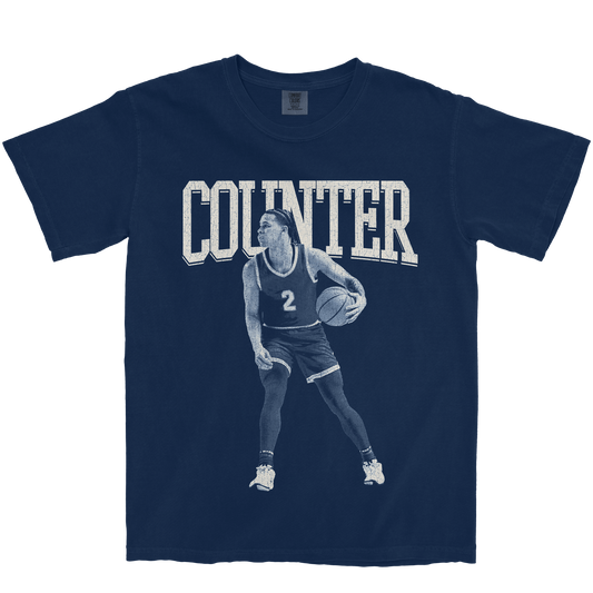 JLYNN COUNTER VINTAGE NAVY TEE