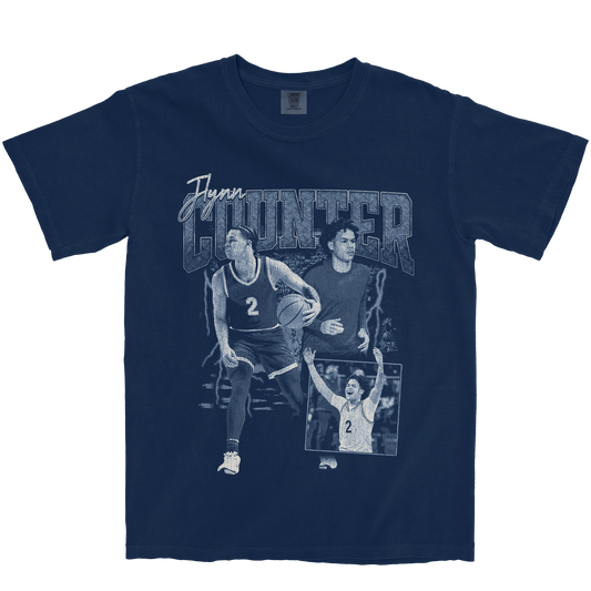 JLYNN COUNTER GRAPHIC NAVY TEE