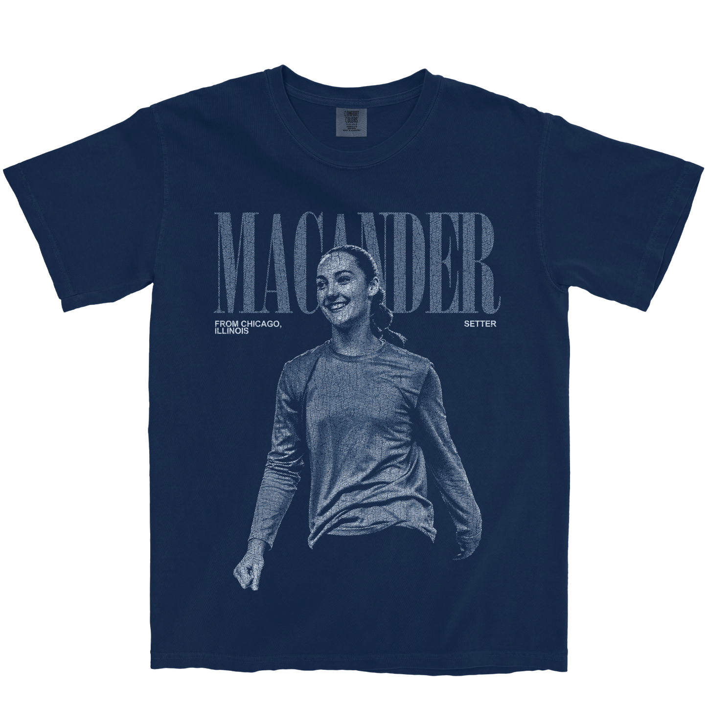 CAROLINE MACANDER VINTAGE NAVY TEE