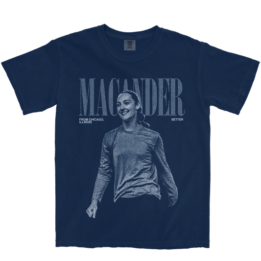 CAROLINE MACANDER VINTAGE NAVY TEE