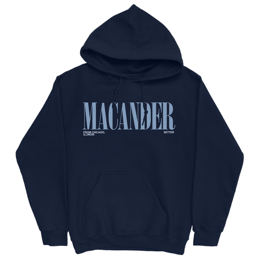 CAROLINE MACANDER CLASSIC NAVY HOODIE