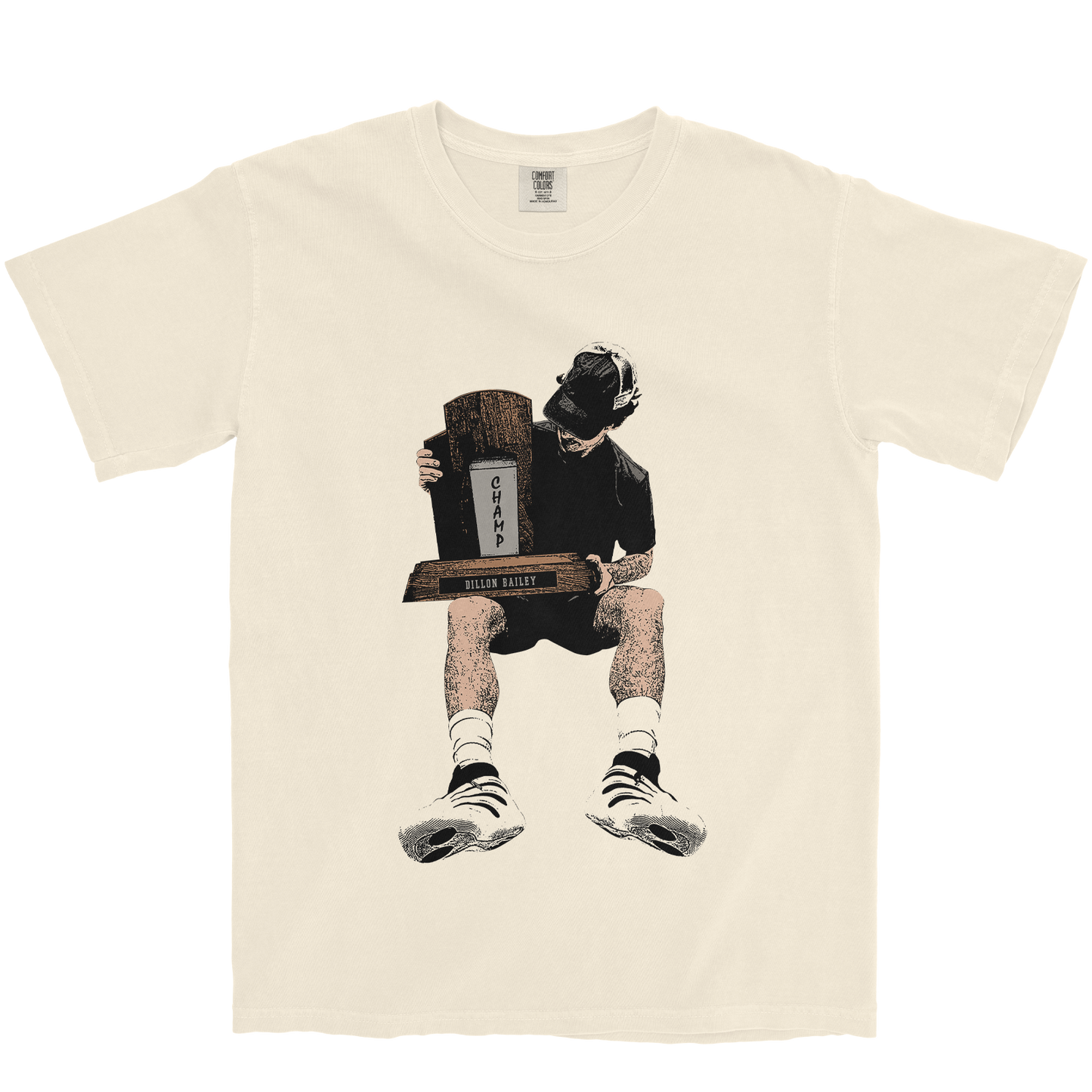 DILLON BAILEY "CHAMP" ILLUSTRATED IVORY TEE