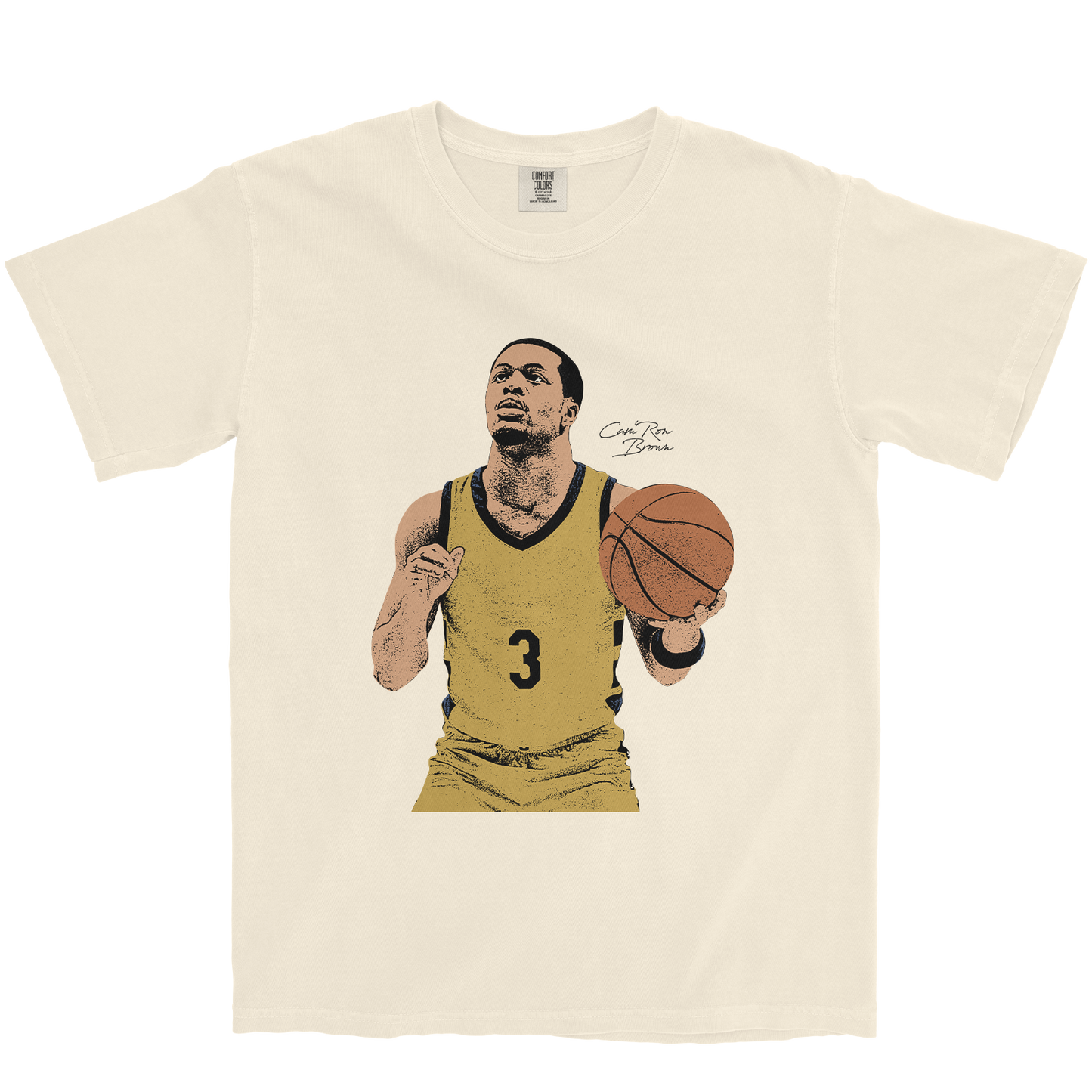 CAM'RON BROWN ILLUSTRATED IVORY TEE