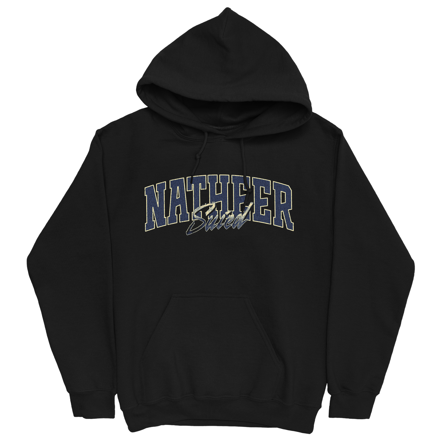 NATHEER SUIED RETRO BLACK HOODIE