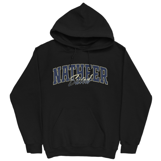 NATHEER SUIED RETRO BLACK HOODIE