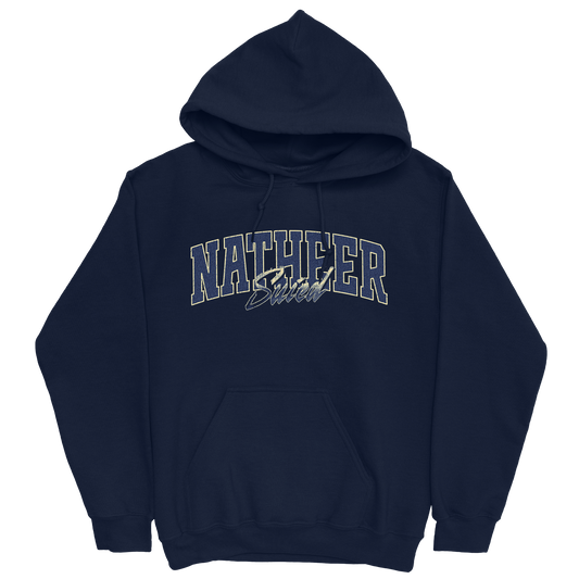 NATHEER SUIED RETRO NAVY HOODIE